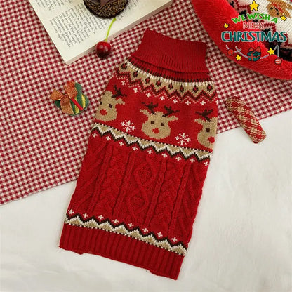 Elk Christmas Sweater for Small Dogs and Cats