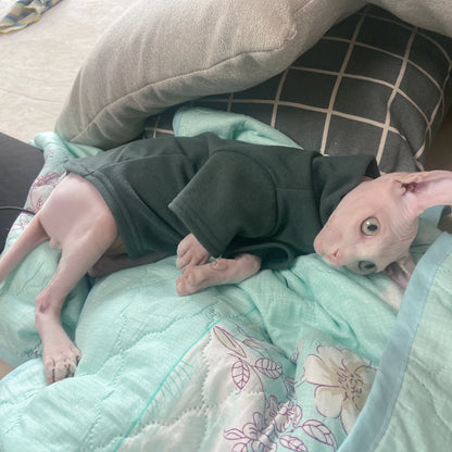 Soft Cotton Clothes for Sphynx Cats and Small Dogs