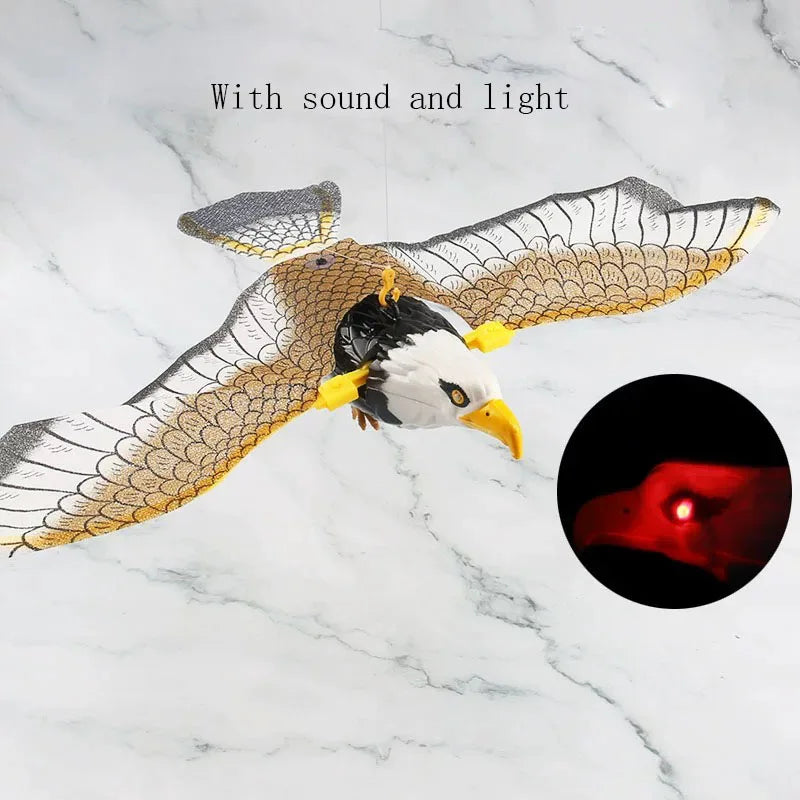 Electric Flying Bird Interactive Cat Toy with Teaser Stick