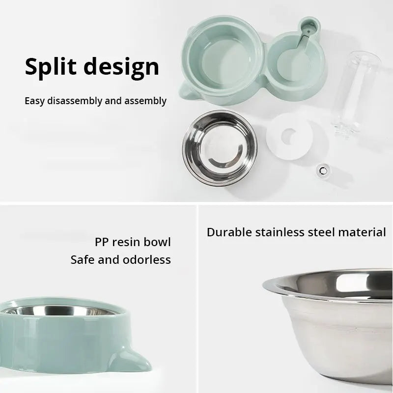 Automatic Pet Water and Food Bowl Fountain for Cats and Dogs