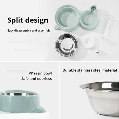 Automatic Pet Water and Food Bowl Fountain for Cats and Dogs