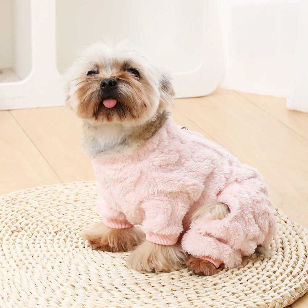 Soft Fleece Jumpsuit for Small Medium Dogs and Cats