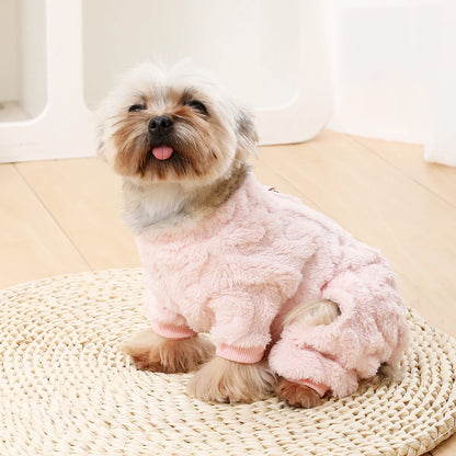 Soft Fleece Jumpsuit for Small Medium Dogs and Cats