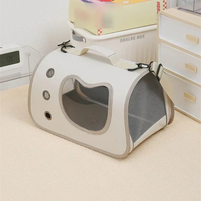 Cat Travel Backpack with Mesh Window - Foldable Carrier Tote