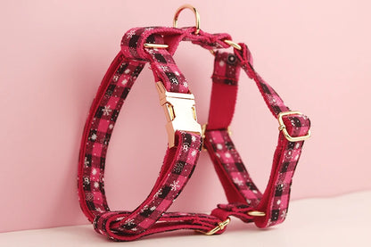 Dog Holiday Gift Set: Vest, Collar, Rope & Bow for Pets