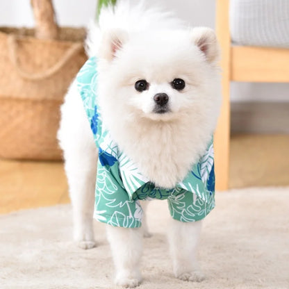 Hawaiian Style Pet Shirts for Dogs and Cats with Coconut Print