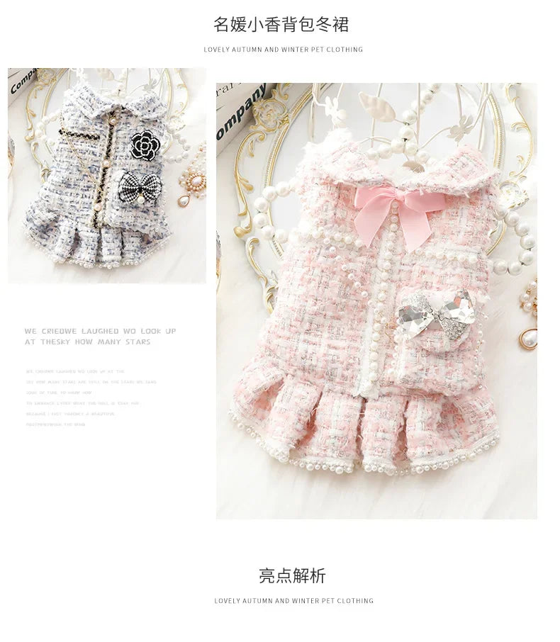 Winter Dog Dress for Weddings and Special Occasions