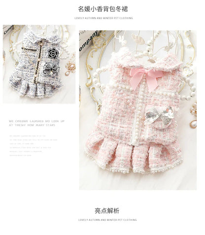 Winter Dog Dress for Weddings and Special Occasions