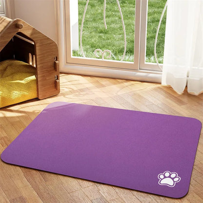 Absorbent Pet Feeding Mat for Dogs and Cats - Easy to Clean
