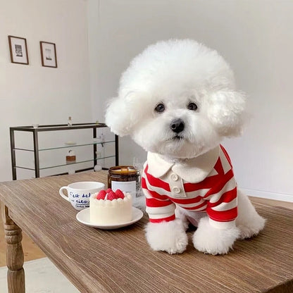 Stripe Polo Shirt for Small Dogs - Cooling Vest for Pets