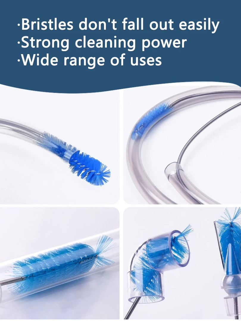 Stainless Steel Aquarium Cleaning Brush for Tubes and Pipes