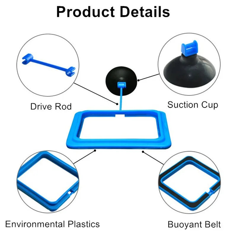 Portable Fish Feeding Ring with Suction Cups for Aquariums