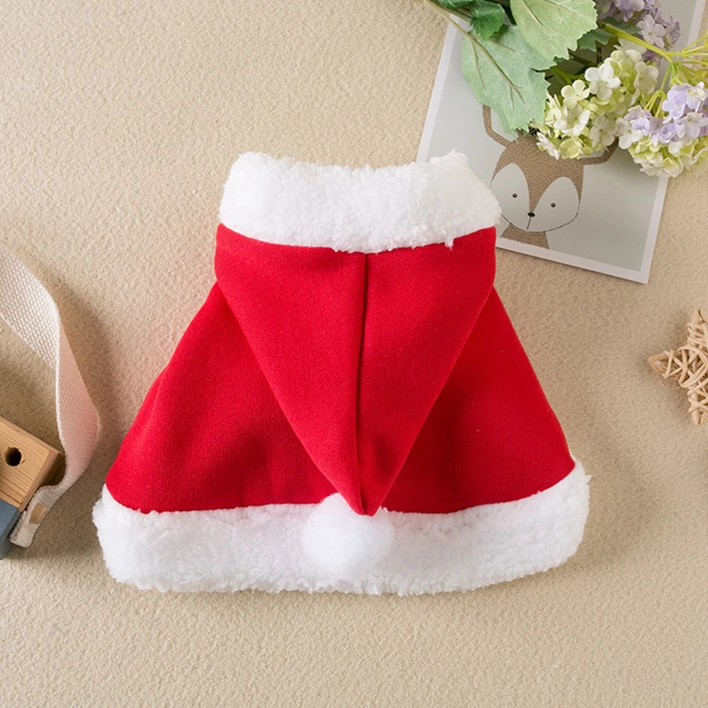 Christmas Santa Dog Hoodie Coat for Small Pets