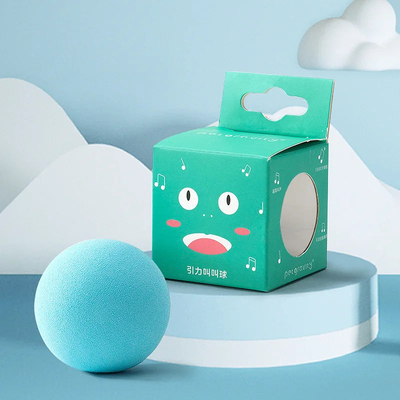 Plush Self-Healing Cat Teaser Balls with Sound Effects