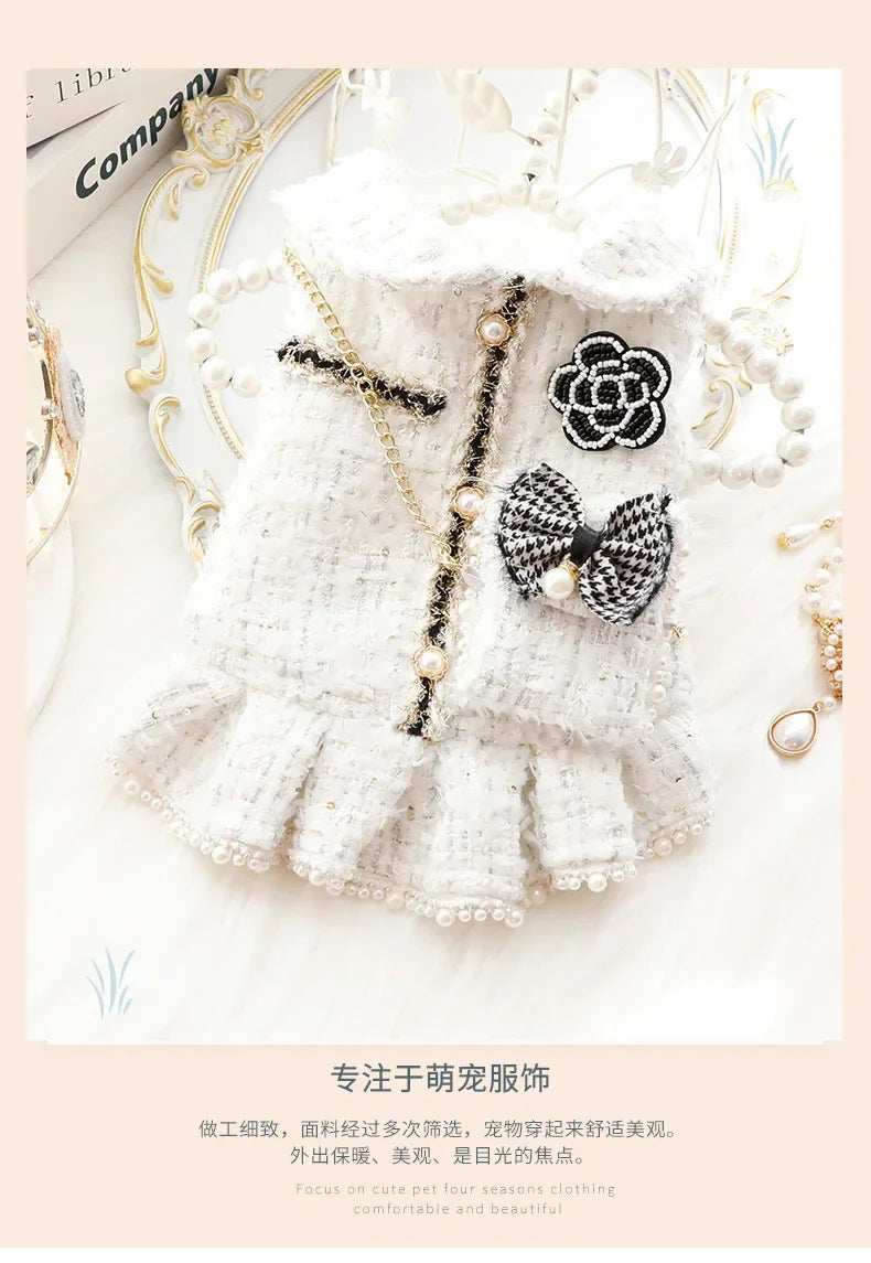 Winter Dog Dress for Weddings and Special Occasions