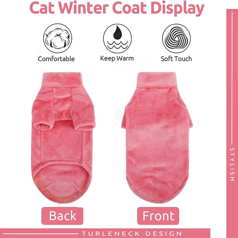 Warm Turtleneck Sweater for Sphynx Cats and Small Dogs