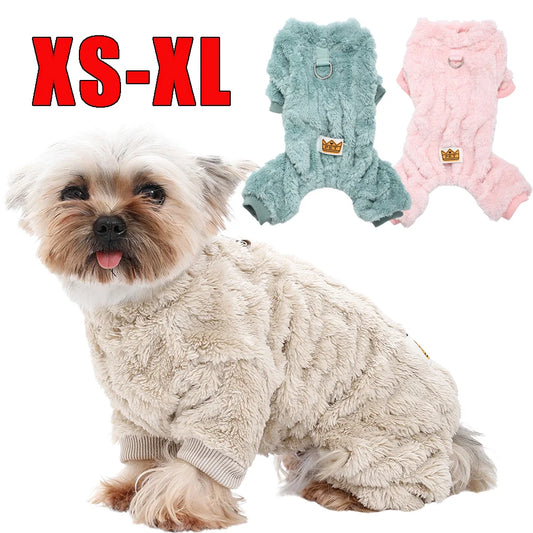 Soft Fleece Jumpsuit for Small Medium Dogs and Cats