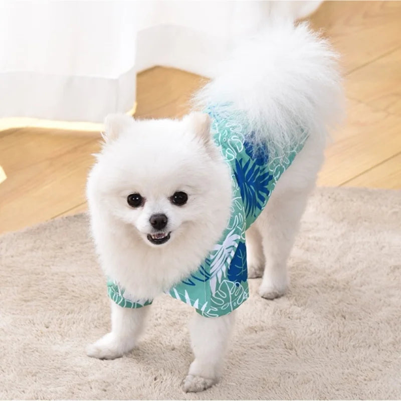 Hawaiian Style Pet Shirts for Dogs and Cats with Coconut Print