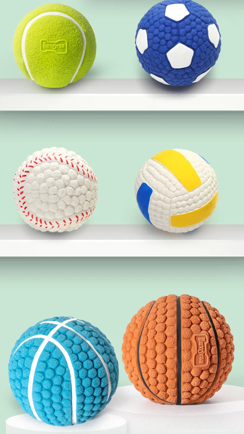 Natural Latex Dog Balls for Small to Large Dogs