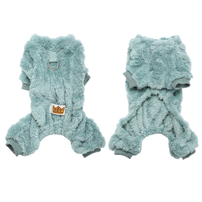 Soft Fleece Jumpsuit for Small Medium Dogs and Cats