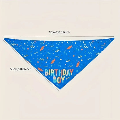 Dog Birthday Triangle Bibs and Scarf Accessories Set