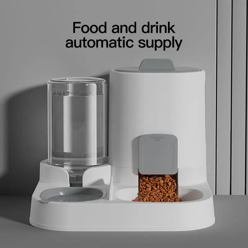 Automatic Gravity Cat Water Dispenser & Feeder - Large Capacity