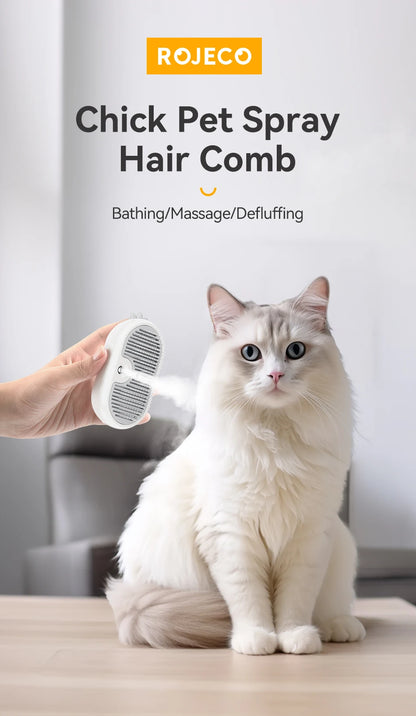 Electric Pet Hair Comb with Spray for Dogs and Cats