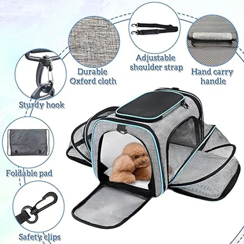 Portable Breathable Cat and Dog Backpack Carrier for Travel