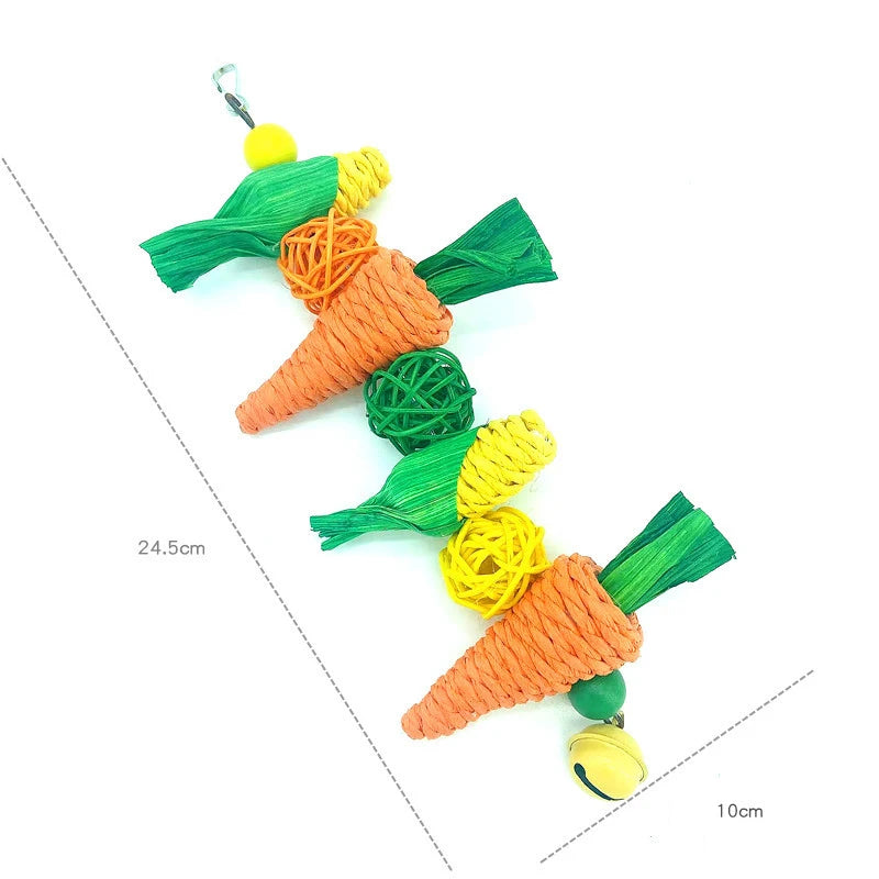 Hanging Chew Toy for Birds and Small Pets - Natural Vine Ball