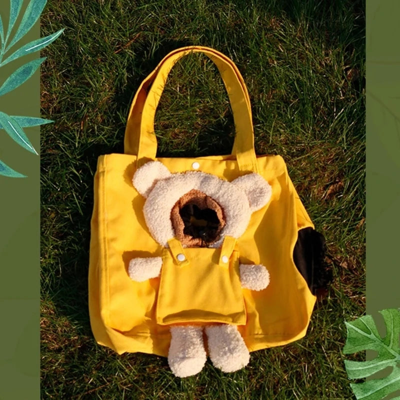 Ventilated Pet Carrier Bag for Dogs and Cats - Travel Shoulder Bag