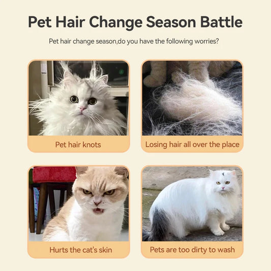 Electric Pet Hair Comb with Spray for Dogs and Cats