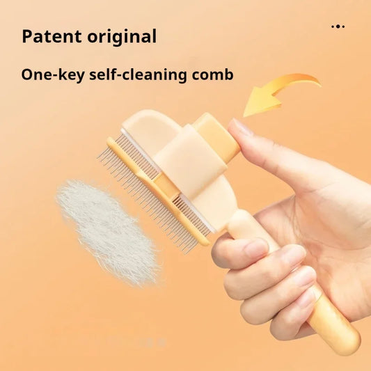Self-Cleaning Pet Grooming Comb for Dogs & Cats