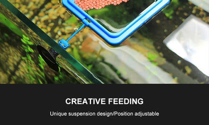Portable Fish Feeding Ring with Suction Cups for Aquariums