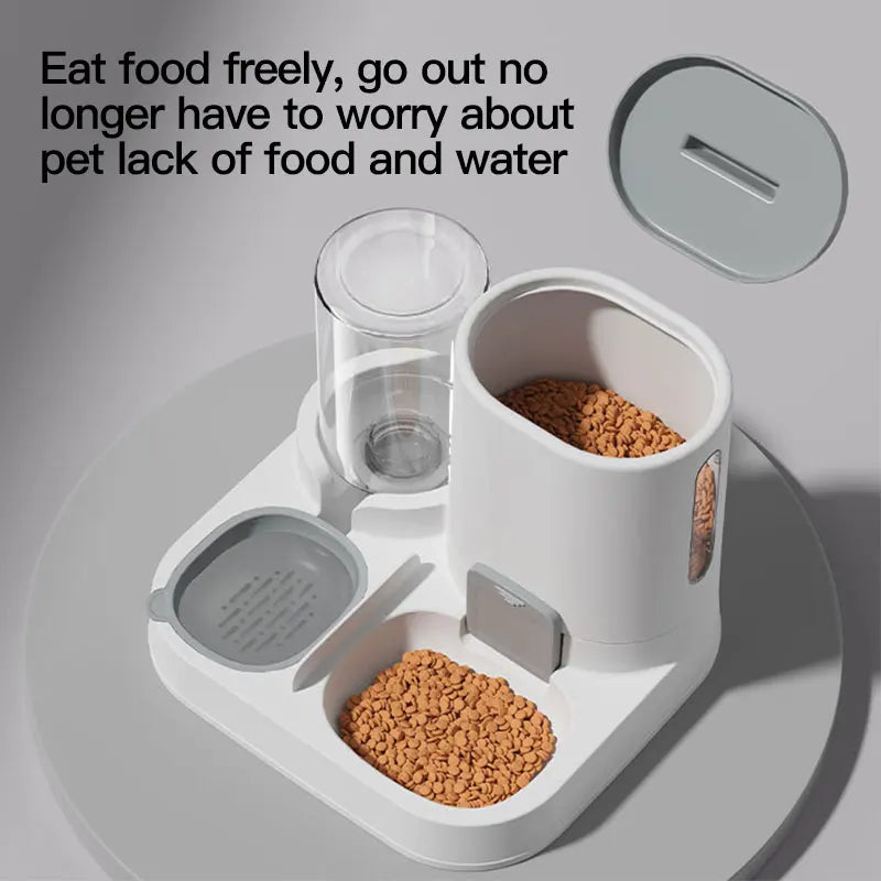 Automatic Gravity Cat Water Dispenser & Feeder - Large Capacity
