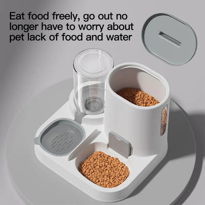 Automatic Gravity Cat Water Dispenser & Feeder - Large Capacity