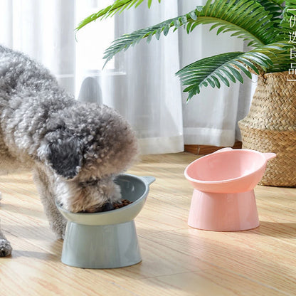 Ergonomic Tilted Cat Food Bowl for Flat-Faced Cats