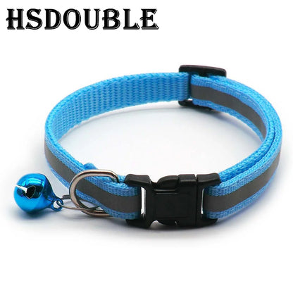 Adjustable Reflective Collars with Bells for Cats and Small Dogs