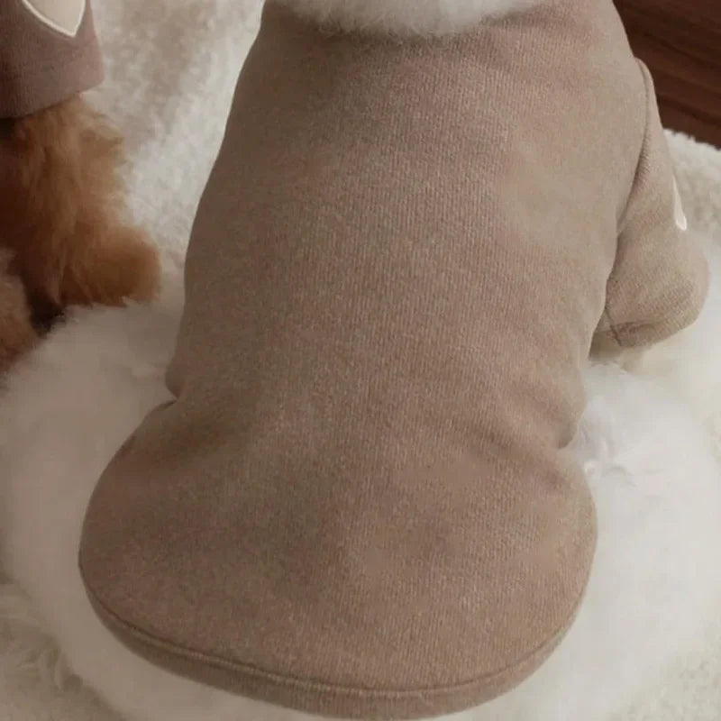 Winter Hoodie for Dogs and Cats with Love Bear Design