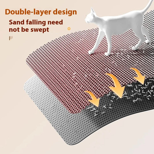 Extra Large Waterproof Cat Litter Mat - Non-Slip & Washable