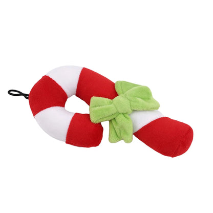 Candy Cane Dog Chew Toy - Interactive Bite Training Tool