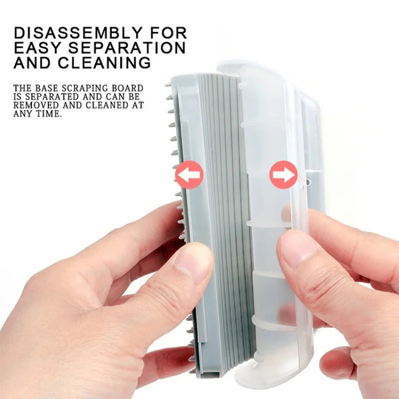 Self-Cleaning Cat Massage and Pet Hair Removal Brush