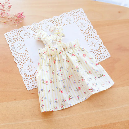 Floral Cotton Suspender Skirt for Cats and Dogs