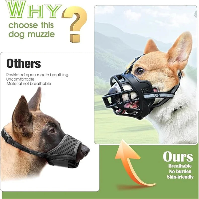 Breathable Dog Muzzle for Barking and Biting Prevention