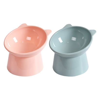 Ergonomic Tilted Cat Food Bowl for Flat-Faced Cats