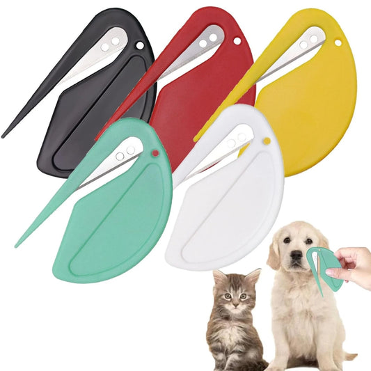 5-Pack Pet Knot Cutter Tool for Cat Grooming and De-tangling