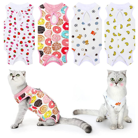 Breathable Cat Recovery Suit for Wound Protection