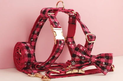 Dog Holiday Gift Set: Vest, Collar, Rope & Bow for Pets