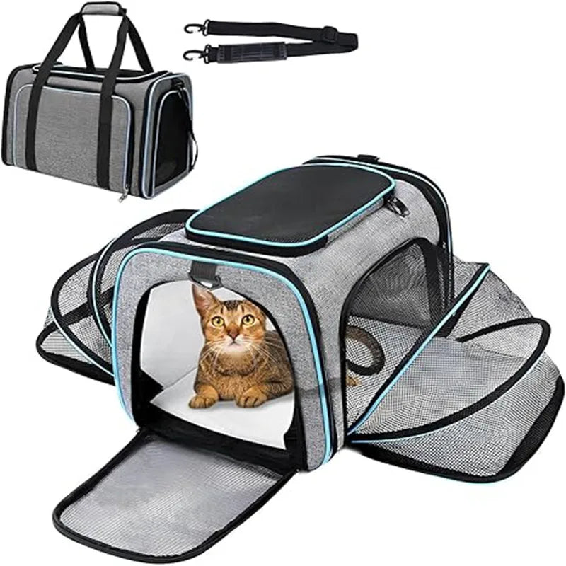 Portable Breathable Cat and Dog Backpack Carrier for Travel