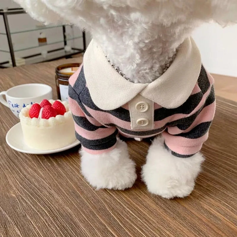 Soft Breathable Polo Shirt for Small Dogs and Puppies