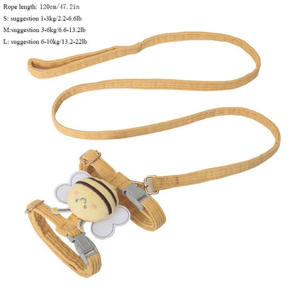 Adjustable Cat and Small Dog Harness with Leash Set